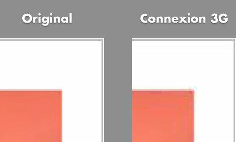 Comparatif image serveur local / serveur prod. via connexion 3G