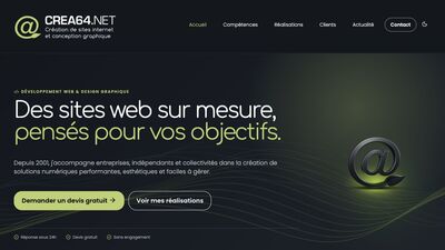 Nouvelle page d’accueil du site Crea64.net en 2026
