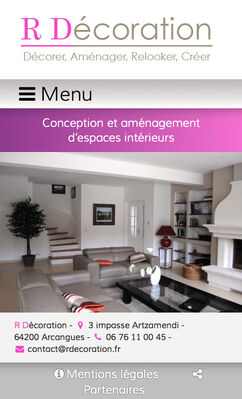 R-Décoration : Version mobile du site